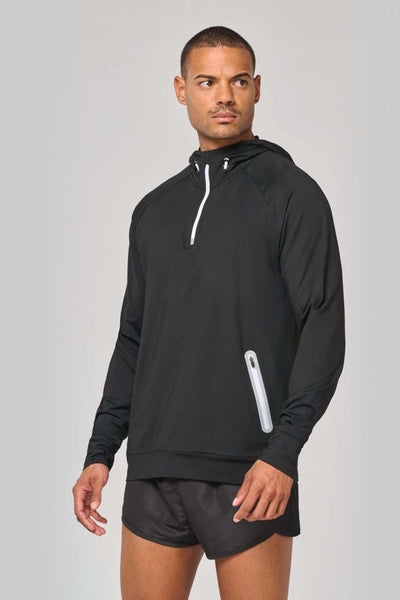 PA360 - ZIP NECK HOODED SPORTS SWEATSHIRT