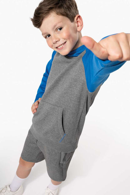 PA370 - KIDS' TWO-TONE HOODED SWEATSHIRT