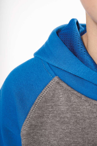 PA370 - KIDS' TWO-TONE HOODED SWEATSHIRT