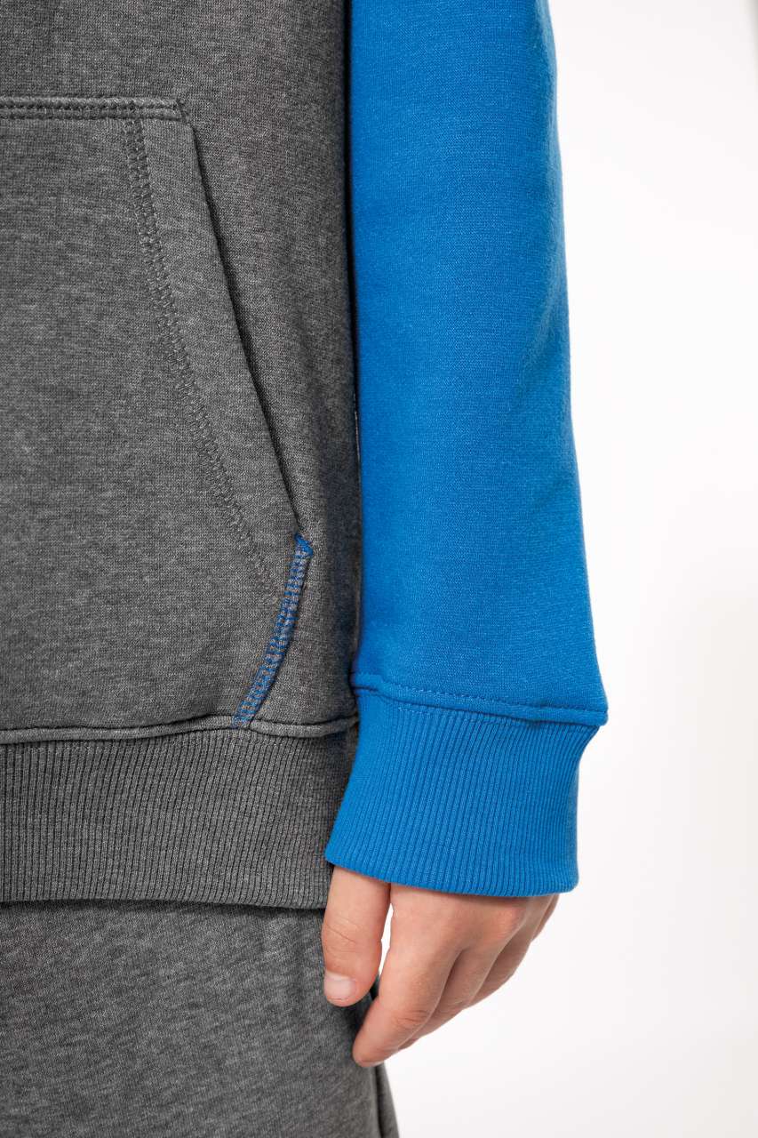 PA370 - KIDS' TWO-TONE HOODED SWEATSHIRT