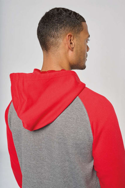 PA380 - UNISEX TWO-TONE ZIPPED HOODED FLEECE JACKET