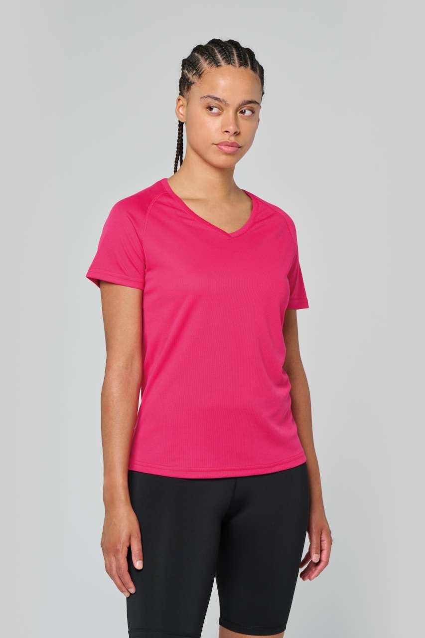 PA477 - LADIES’ V-NECK SHORT SLEEVE SPORTS T-SHIRT