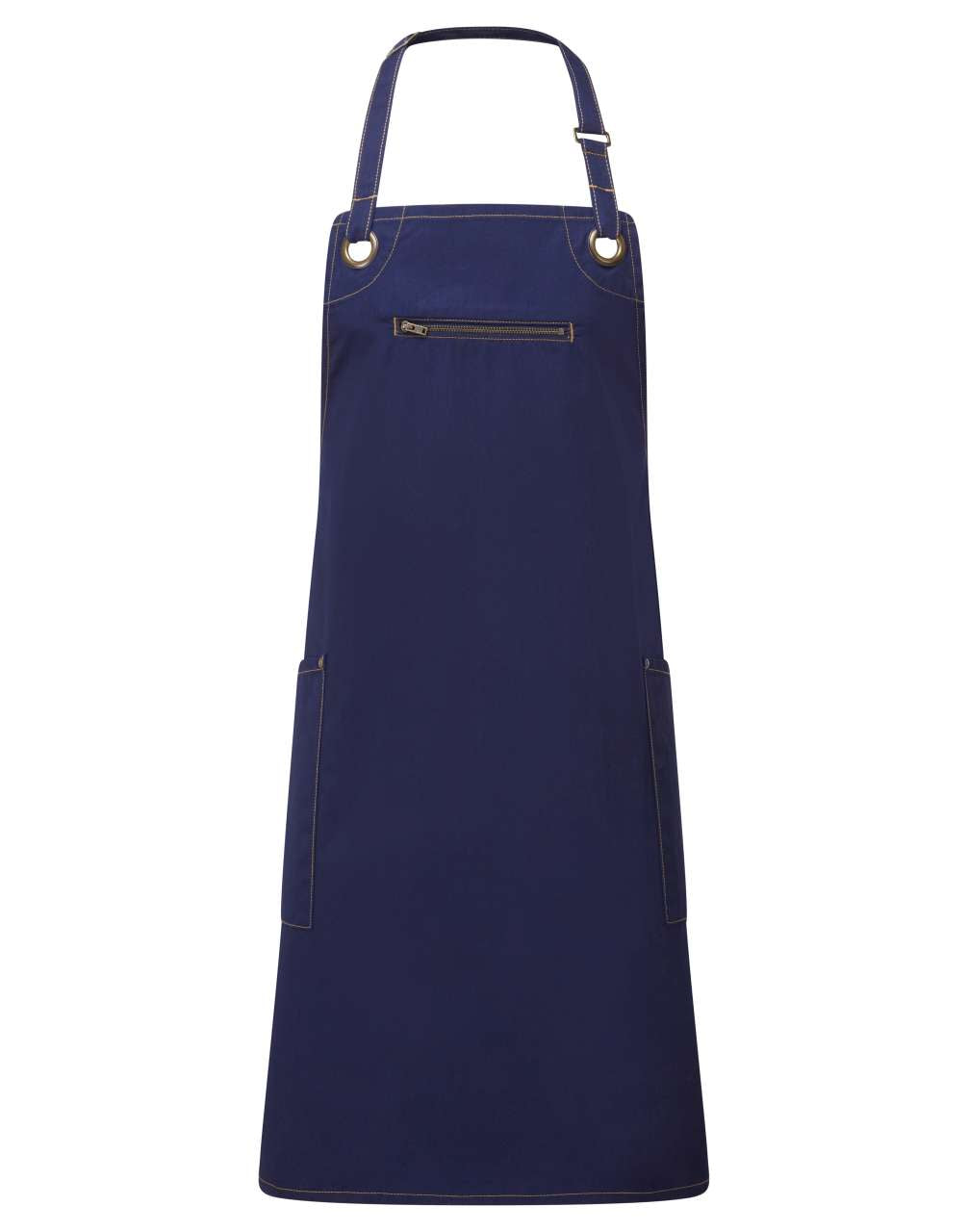 PR121 - ‘BARLEY’ CONTRAST STITCH SUSTAINABLE BIB APRON