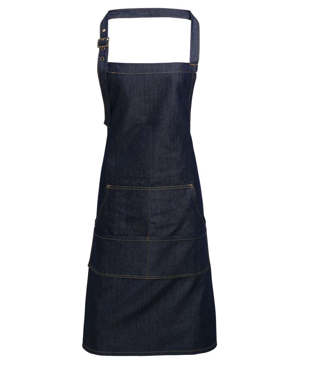 PR126 - JEANS STITCH DENIM BIB APRON