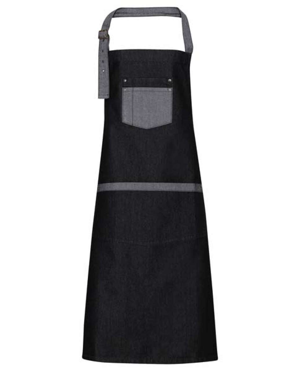 PR127 - 'DOMAIN' CONTRAST DENIM BIB APRON