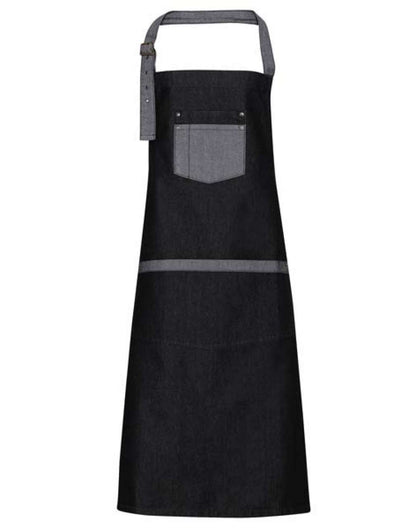 PR127 - 'DOMAIN' CONTRAST DENIM BIB APRON
