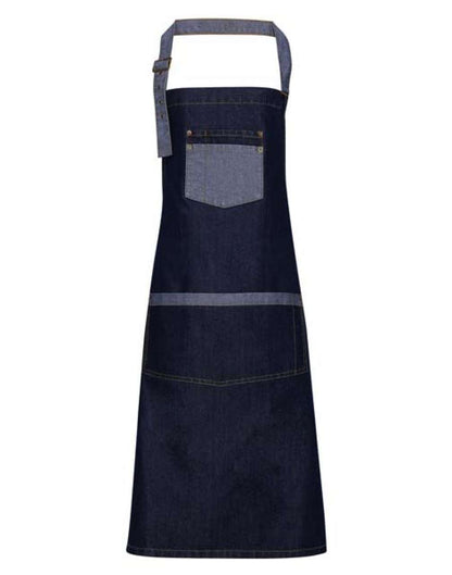 PR127 - 'DOMAIN' CONTRAST DENIM BIB APRON