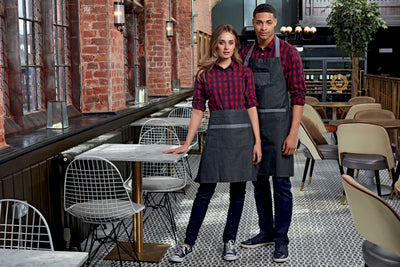 PR128 - 'DOMAIN' CONTRAST DENIM WAIST APRON