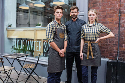 PR135 - 'DIVISION' WAXED LOOK DENIM WAIST APRON