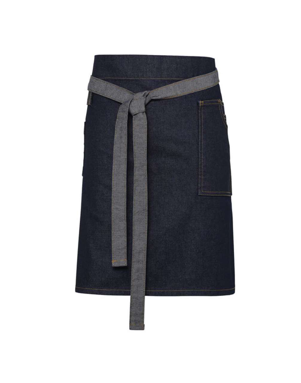 PR135 - 'DIVISION' WAXED LOOK DENIM WAIST APRON
