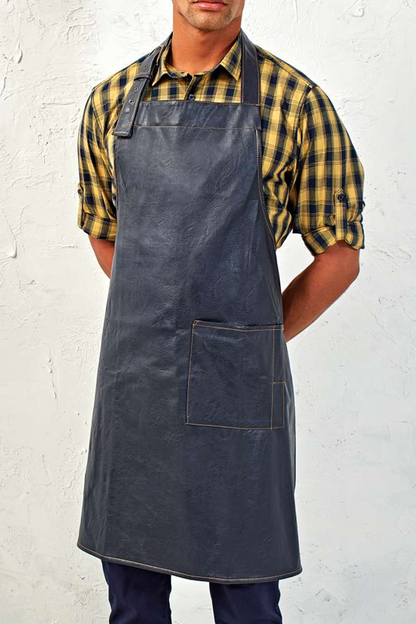 PR139 - FAUX LEATHER BIB APRON