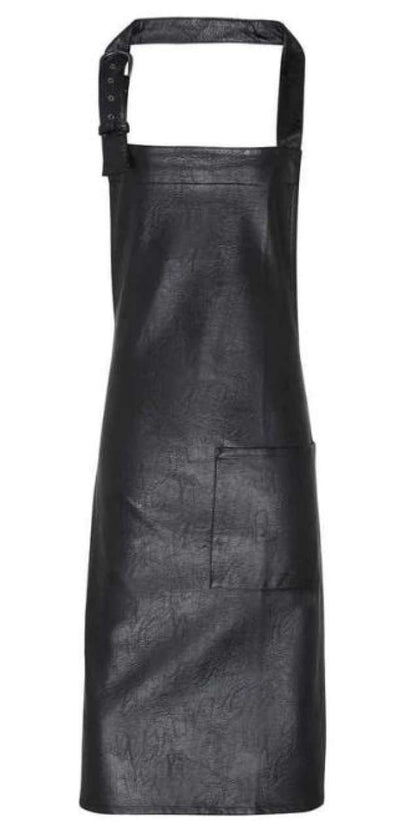 PR139 - FAUX LEATHER BIB APRON