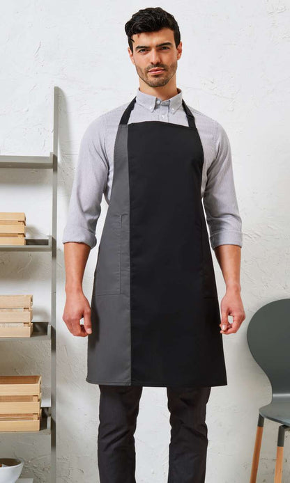PR162 - 'COLOURS COLLECTION’ CONTRAST BIB APRON