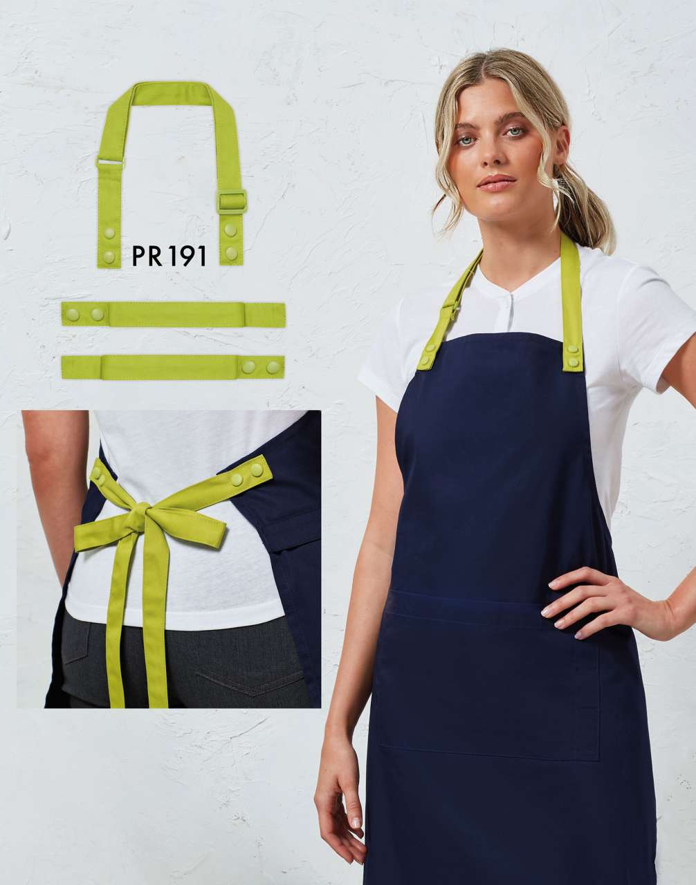 PR191 - 'COLOURS ' SWAP & POP APRON - STRAP