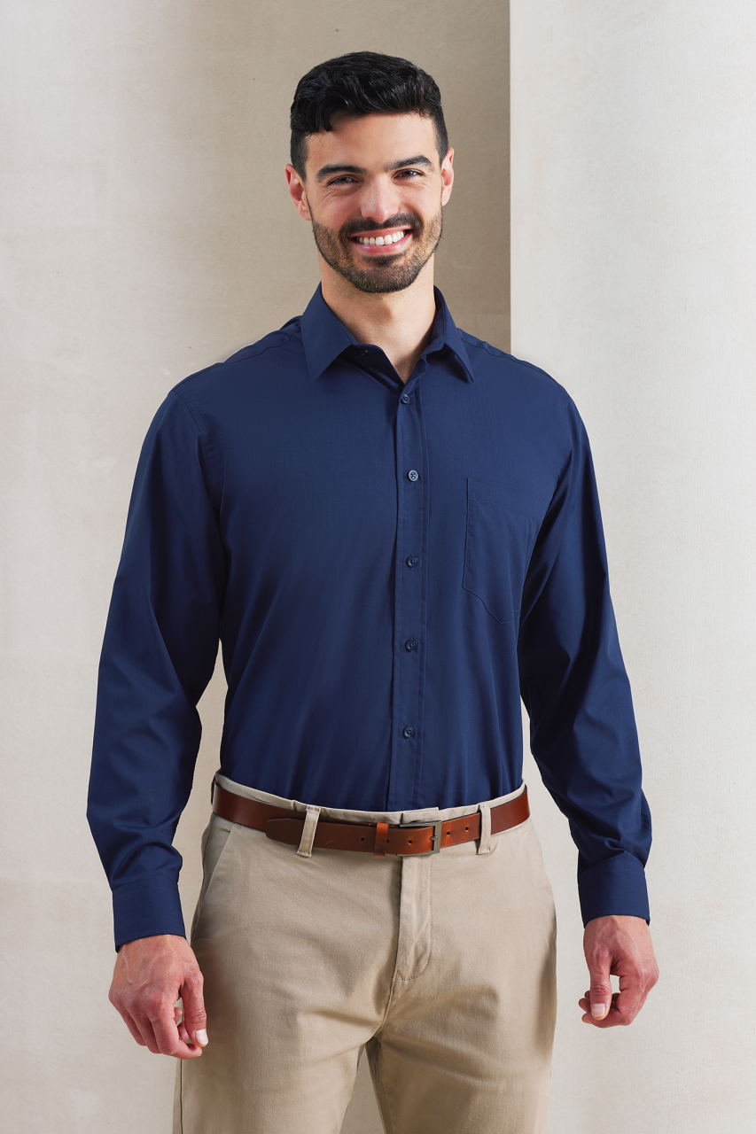 PR200 - MEN'S LONG SLEEVE POPLIN SHIRT