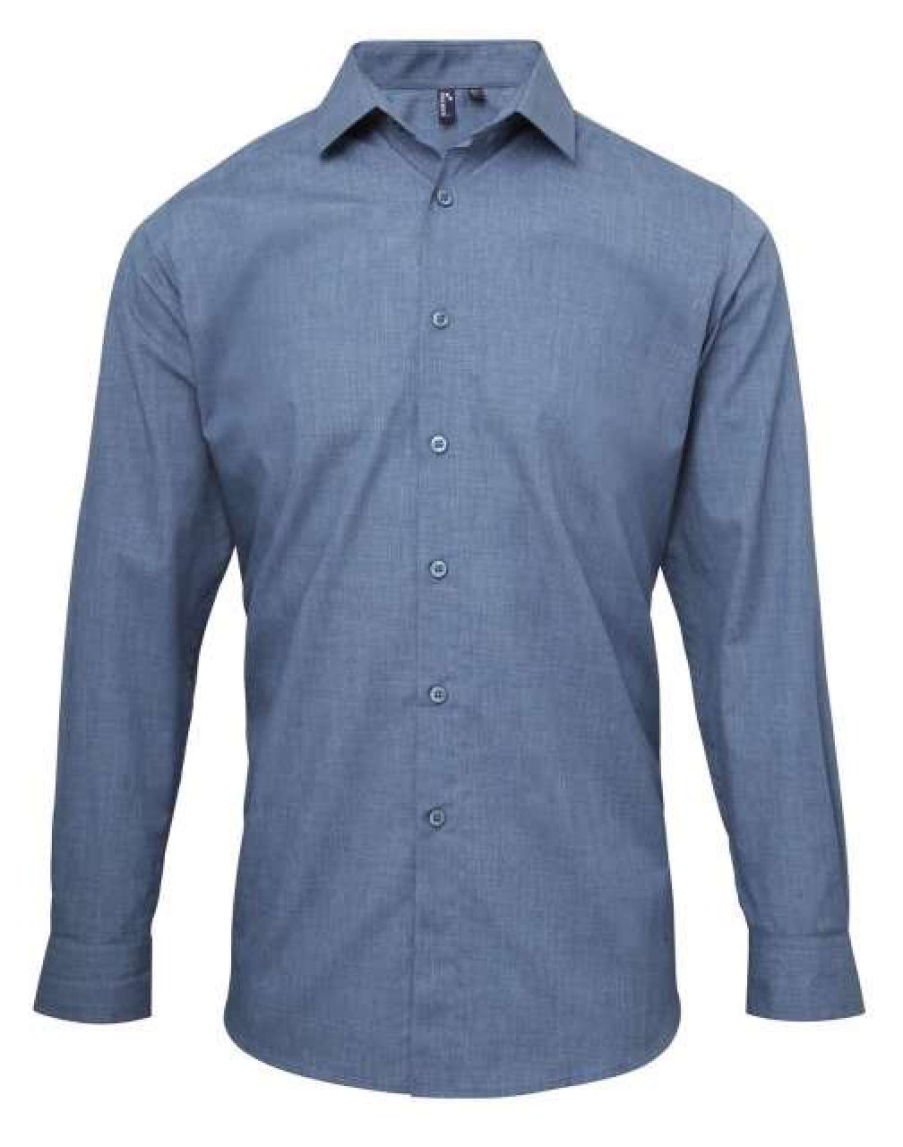 PR217 - MEN'S CROSS-DYE ROLL SLEEVE POPLIN BAR SHIRT