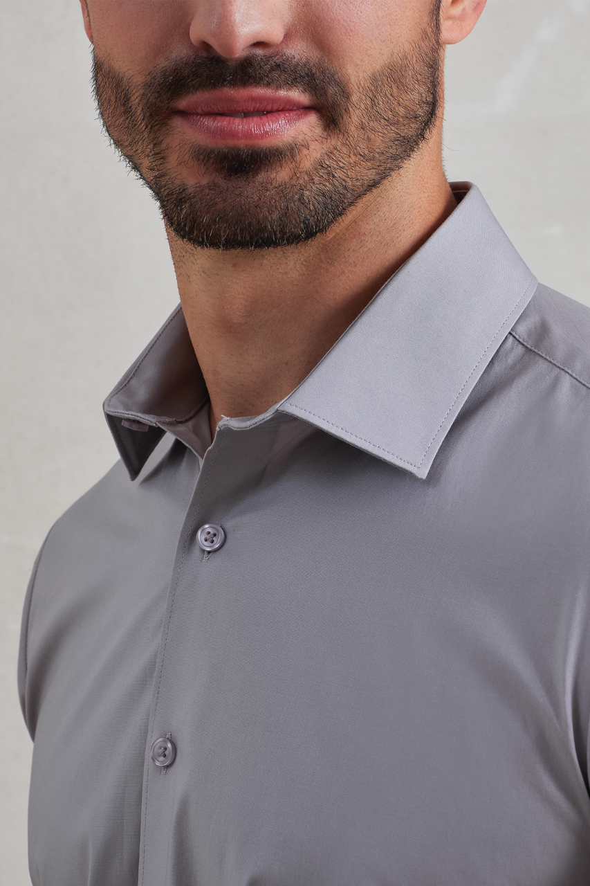 PR244 - MEN'S STRETCH-FIT COTTON POPLIN LONG SLEEVE SHIRT