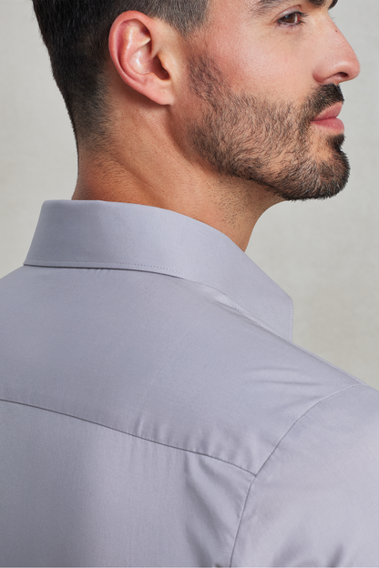 PR244 - MEN'S STRETCH-FIT COTTON POPLIN LONG SLEEVE SHIRT