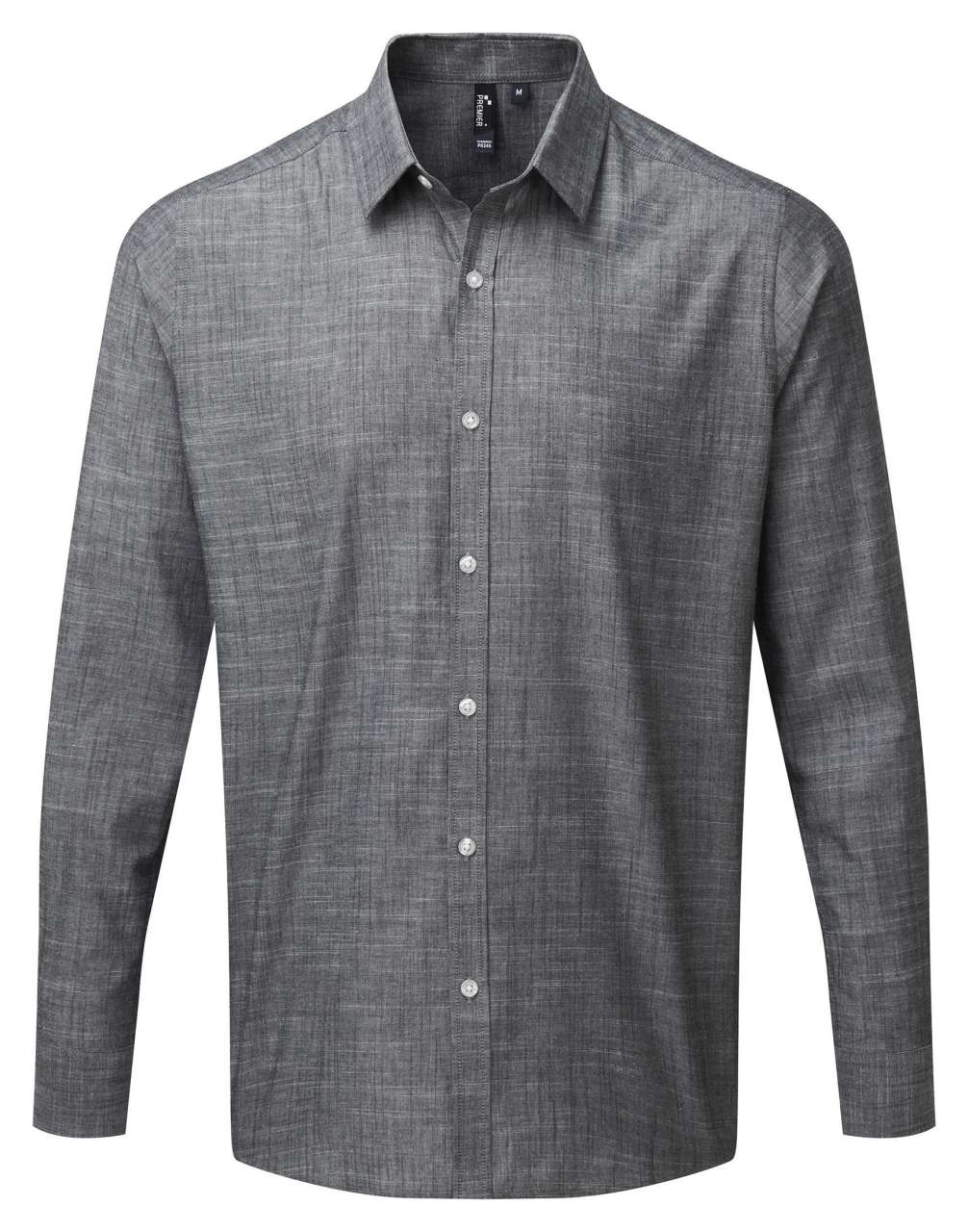 PR245 - MEN'S COTTON SLUB CHAMBRAY LONG SLEEVE SHIRT