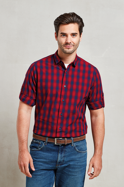 PR250 - 'MULLIGAN' CHECK - MEN'S LONG SLEEVE COTTON SHIRT