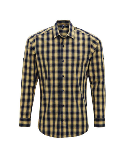 PR250 - 'MULLIGAN' CHECK - MEN'S LONG SLEEVE COTTON SHIRT
