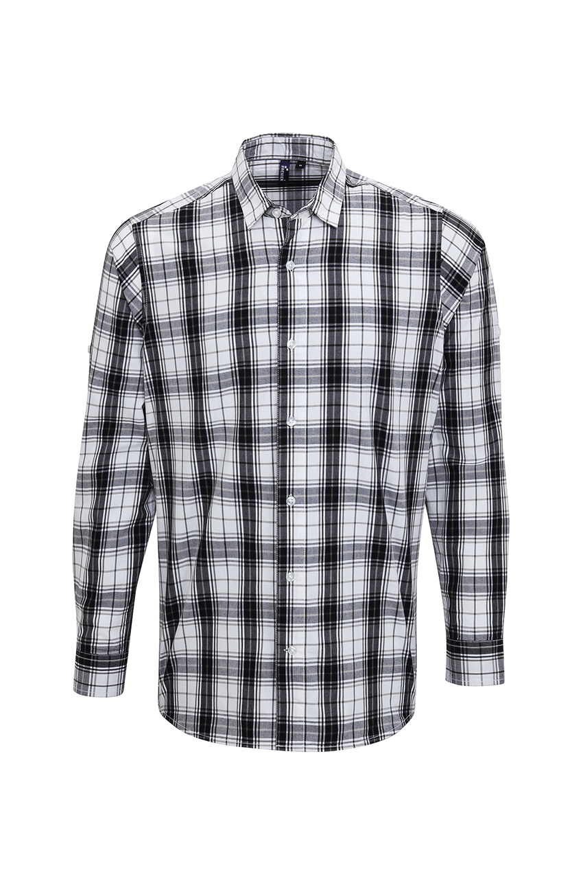 PR254 - 'GINMILL' CHECK - MEN'S LONG SLEEVE COTTON SHIRT