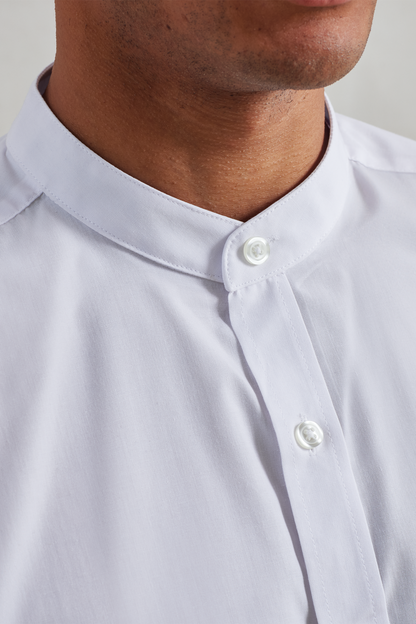 PR258 - BANDED COLLAR 'GRANDAD' LONG SLEEVE SHIRT