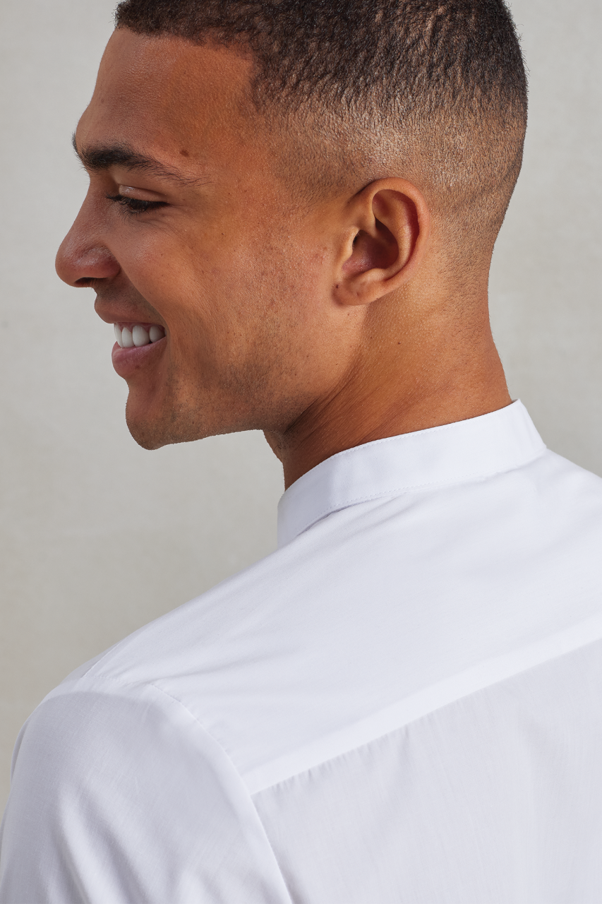 PR258 - BANDED COLLAR 'GRANDAD' LONG SLEEVE SHIRT