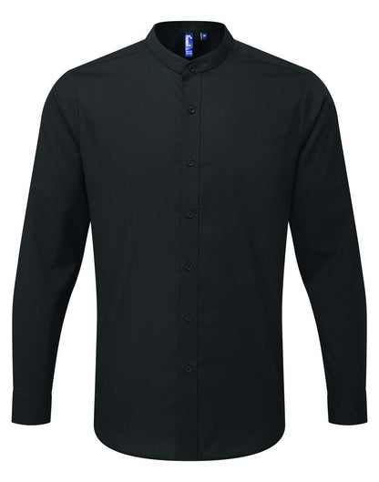 PR258 - BANDED COLLAR 'GRANDAD' LONG SLEEVE SHIRT