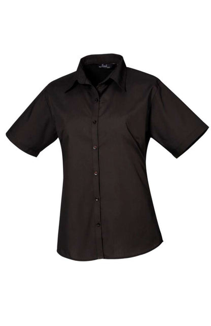 PR302 - WOMEN'S SHORT SLEEVE POPLIN BLOUSE