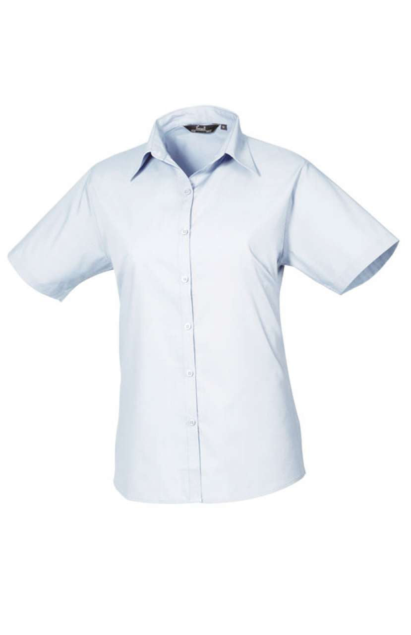 PR302 - WOMEN'S SHORT SLEEVE POPLIN BLOUSE