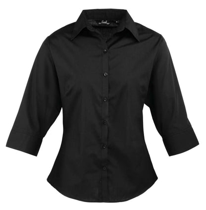 PR305 - WOMEN'S POPLIN 3/4 SLEEVE BLOUSE