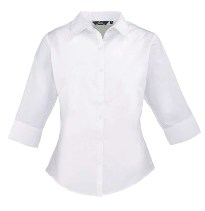 PR305 - WOMEN'S POPLIN 3/4 SLEEVE BLOUSE