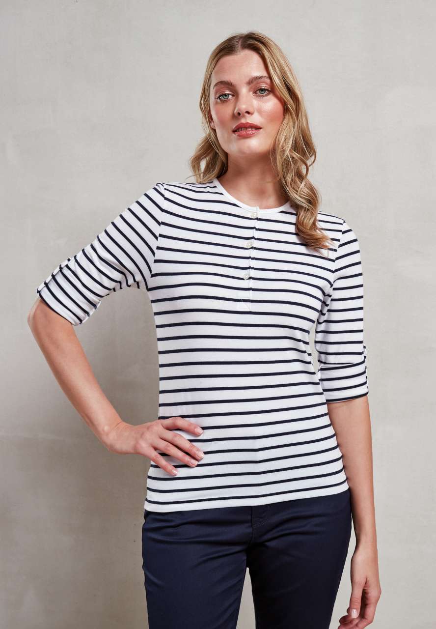 PR318 - WOMEN'S LONG JOHN ROLL SLEEVE TEE