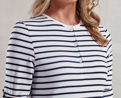 PR318 - WOMEN'S LONG JOHN ROLL SLEEVE TEE