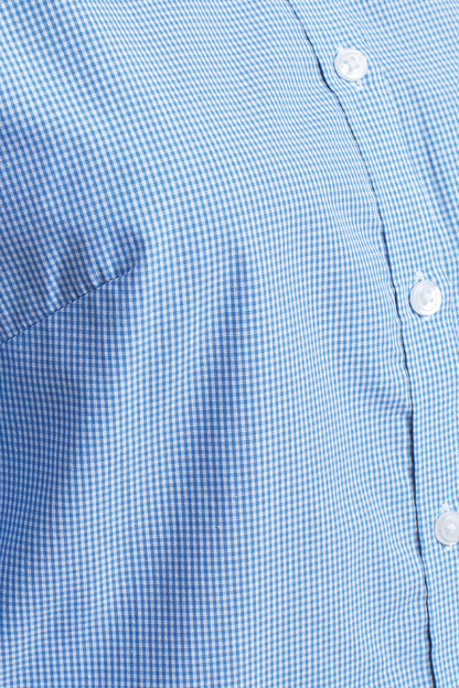 PR320 - WOMEN'S LONG SLEEVE GINGHAM MICROCHECK SHIRT