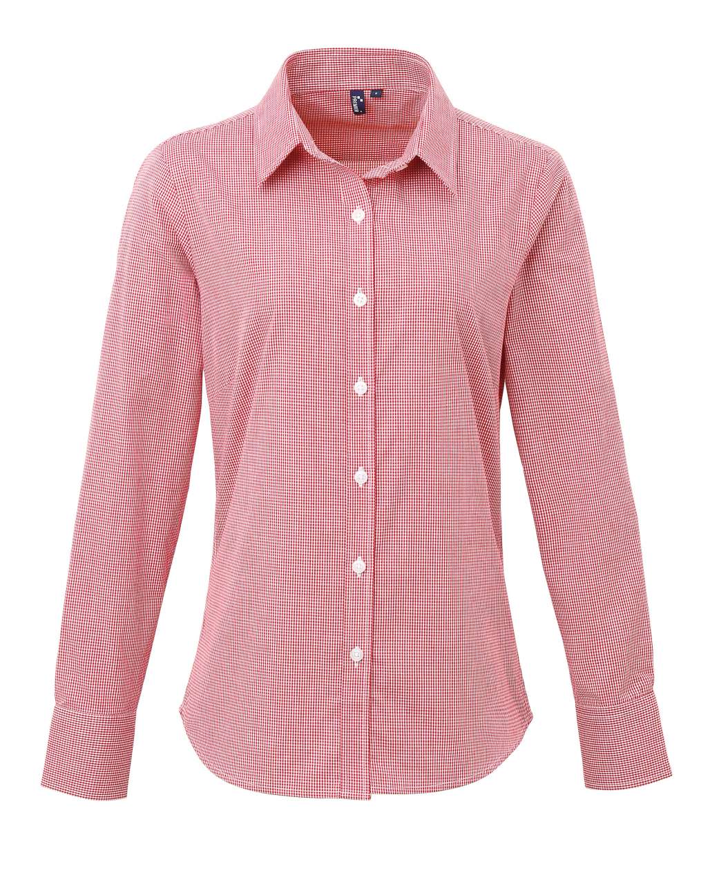 PR320 - WOMEN'S LONG SLEEVE GINGHAM MICROCHECK SHIRT