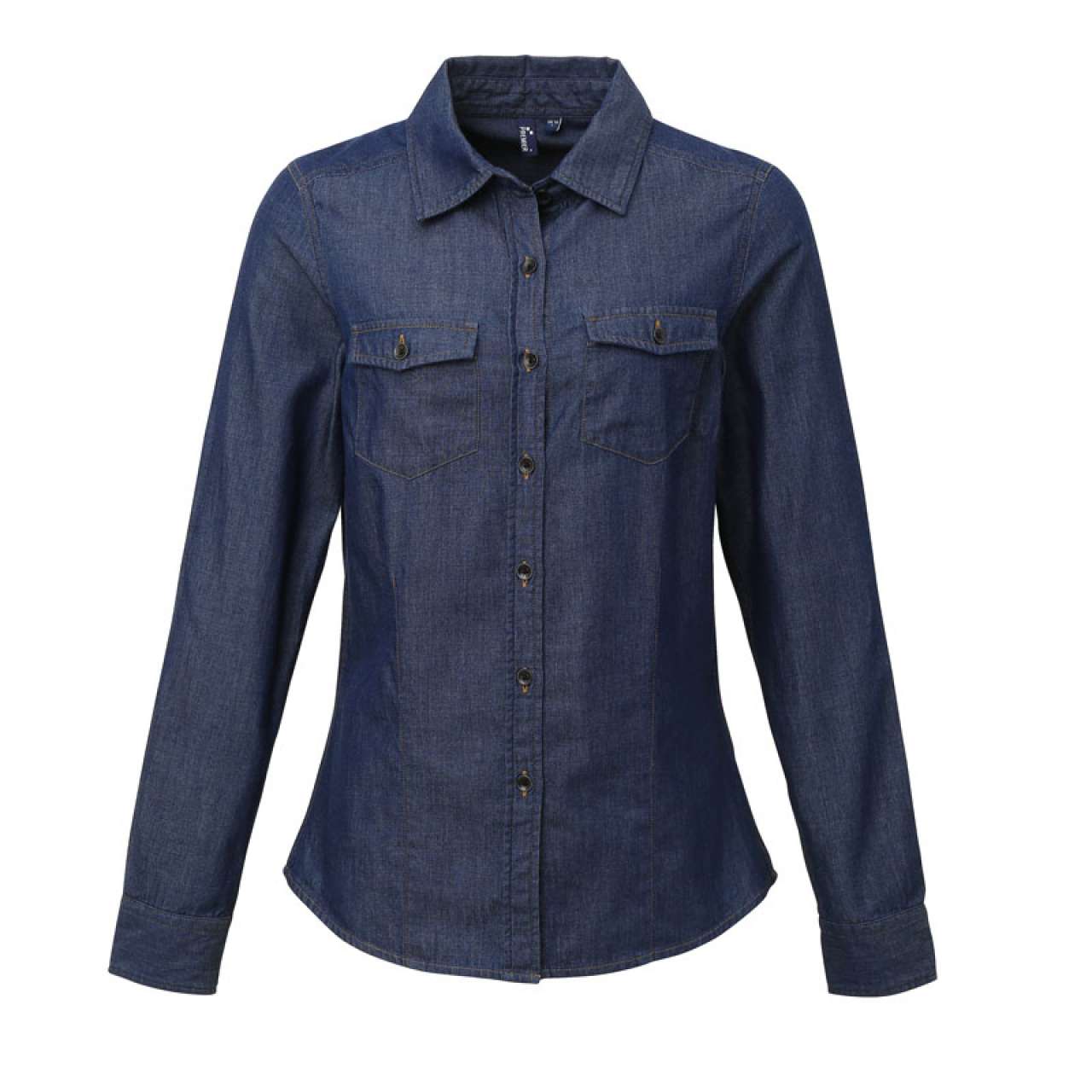 PR322 - WOMEN'S JEANS STITCH DENIM SHIRT