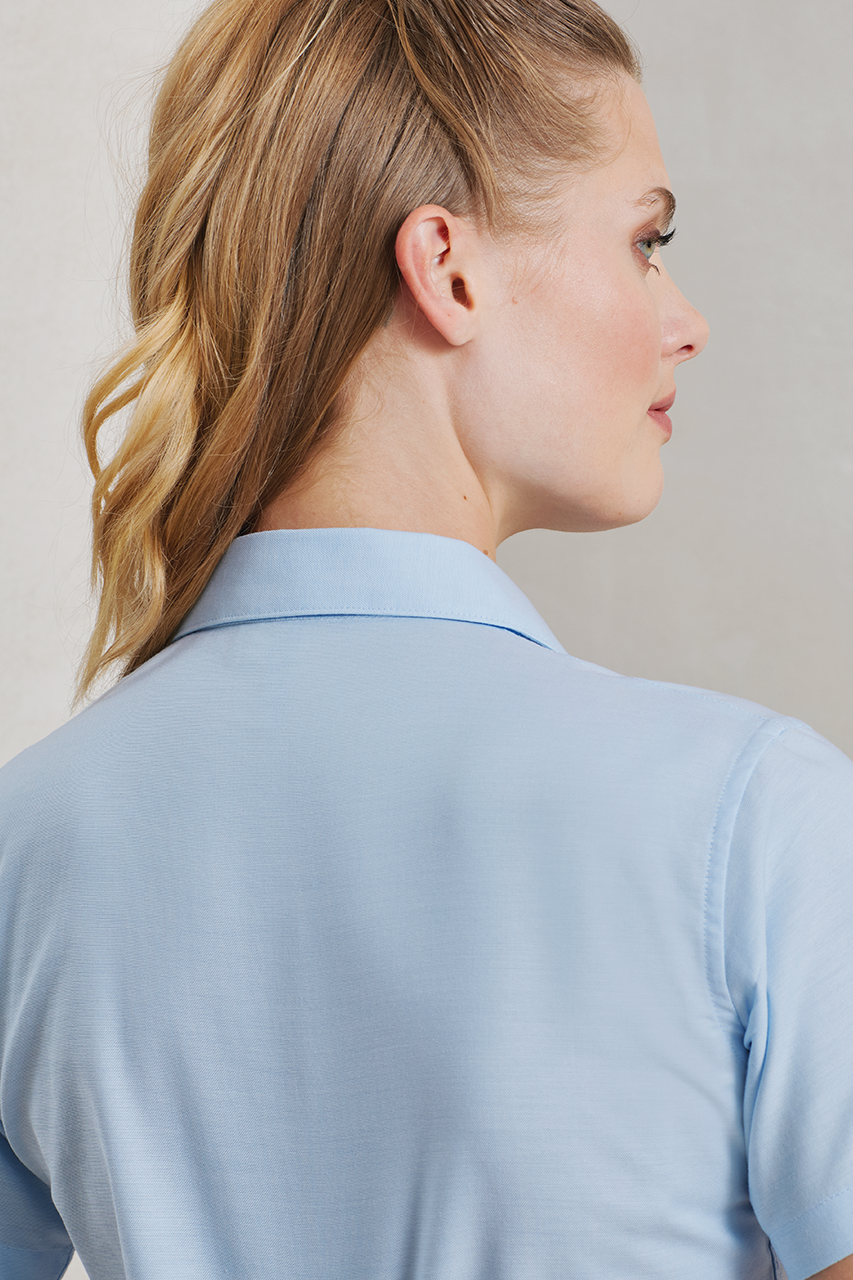 PR336 - WOMEN'S SHORT SLEEVE SIGNATURE OXFORD BLOUSE