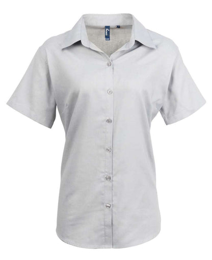 PR336 - WOMEN'S SHORT SLEEVE SIGNATURE OXFORD BLOUSE