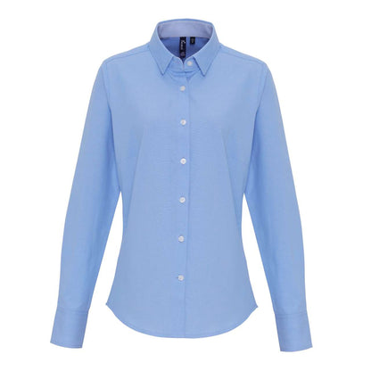 PR338 - WOMEN'S COTTON RICH OXFORD STRIPES SHIRT