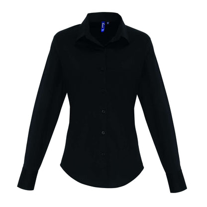 PR344 - WOMEN'S STRETCH-FIT COTTON POPLIN LONG SLEEVE SHIRT