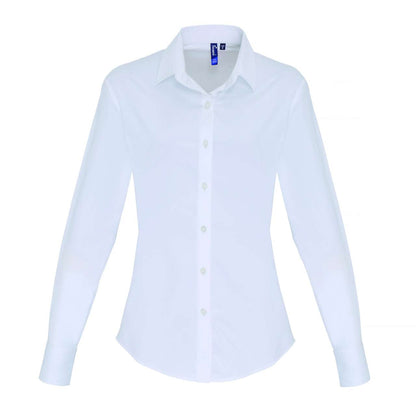 PR344 - WOMEN'S STRETCH-FIT COTTON POPLIN LONG SLEEVE SHIRT