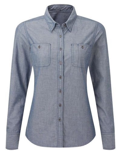 PR347 - WOMEN'S ORGANIC CHAMBRAY FAIRTRADE SHIRT