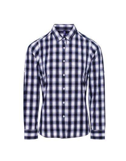 PR350 - 'MULLIGAN' CHECK - WOMEN'S LONG SLEEVE COTTON SHIRT