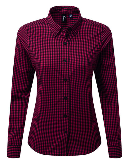 PR352 - 'MAXTON' CHECK WOMEN'S LONG SLEEVE SHIRT