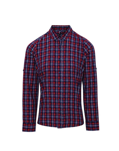 PR356 - 'SIDEHILL' CHECK - WOMEN'S LONG SLEEVE COTTON SHIRT