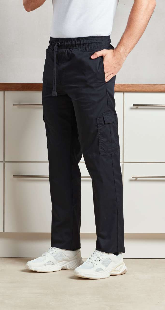 PR555 - 'ESSENTIAL' CHEF'S CARGO POCKET TROUSERS