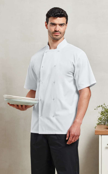 PR664 - CHEF'S SHORT SLEEVE STUD JACKET