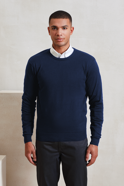 PR692 - MEN'S CREW NECK COTTON RICH KNITTED SWEATER